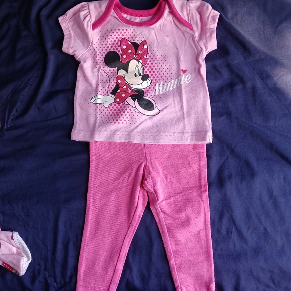 Baby Girl Lot Of 6 Size 12 Months Minnie Mouse/Winnie The Pooh/Cowboys - Picture 2 of 13